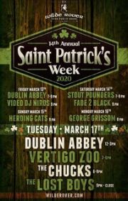 14th Annual Saint Patrickâ€™s Week 2020 at the Wilde Rover Irish Pub